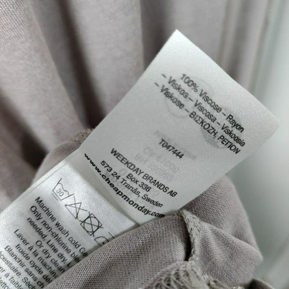 NWT Cheap Monday Women's Dusk Gray ANOUK Tank Top Size Large - Picture 7 of 14